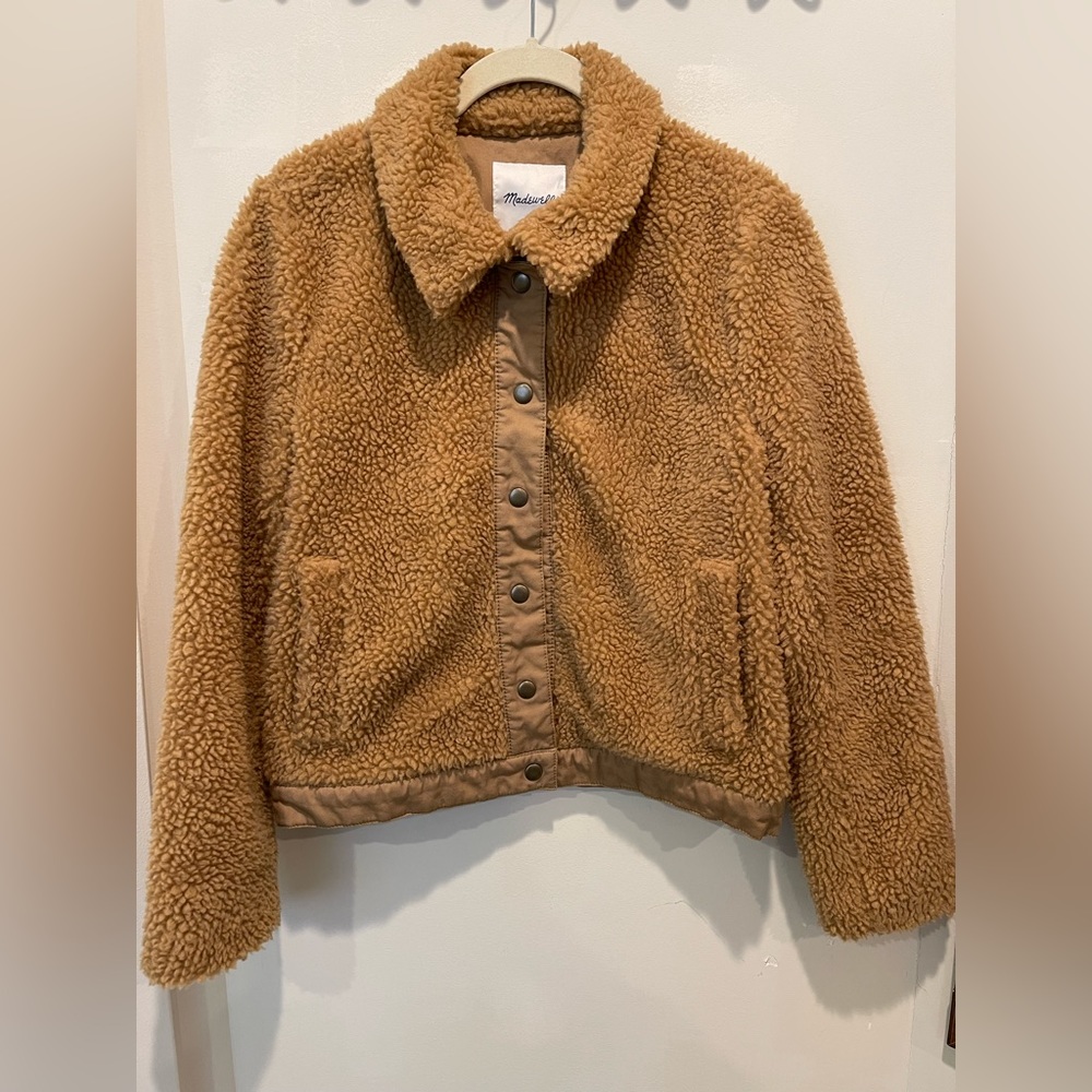 Madewell camel fleece jacket